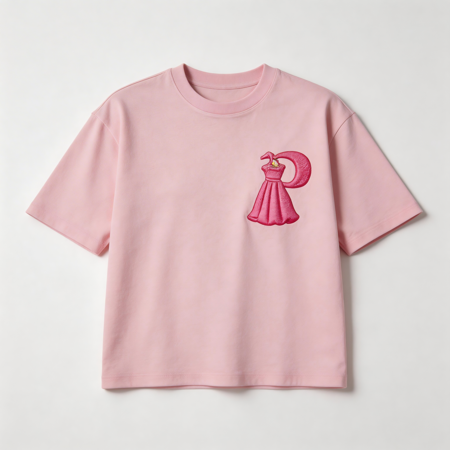 Perlity Women’s Pink Embroidered Short Sleeve Top