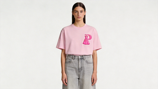 Perlity Women’s Pink Embroidered Short Sleeve Top
