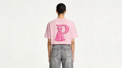 Perlity Women’s Pink Embroidered Short Sleeve Top