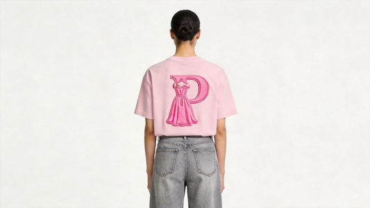 Perlity Women’s Pink Embroidered Short Sleeve Top