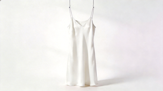 Women’s Elegant Satin Midi Dress - White